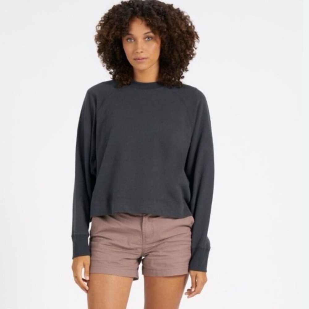 Vuori Women’s Charcoal Sunny Side Pullover Sweatshirt size X-Large - Picture 8 of 8